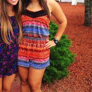 Summery printed romper